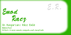 emod racz business card